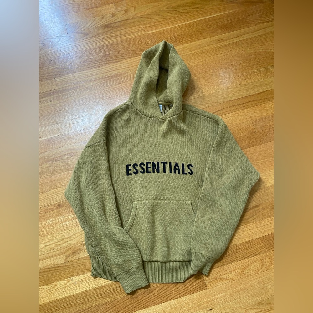 Essentials knit wear pullover hoodie size medium